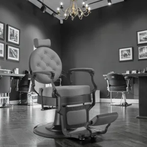 Barber chair CLOVIS (15) Clovis gold barber chair - luxury barber chair - golden barber chair - vintage barbershop chair - high-end barber furniture - professional hairdressing chair - hydraulic barber chair - upholstered barber chair - robust barber chair - golden design barber chair - luxury retro barber chair - premium barbershop equipment - comfortable barber chair - adjustable barber chair - golden aluminum barber chair
