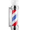 Enseigne barbier lumineuse – Barber pole professionnel – Enseigne salon de coiffure – Signalétique barbershop – Lampe barber rotative – Enseigne LED barbier – Accessoire façade salon – Barber pole extérieur – Enseigne coiffure rétro – Matériel barbier haut de gamme