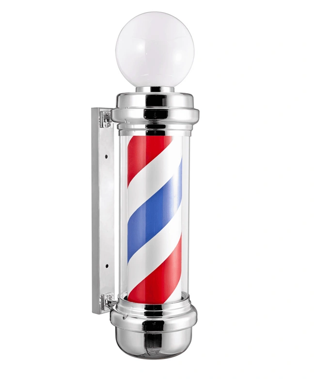 Enseigne barbier lumineuse – Barber pole professionnel – Enseigne salon de coiffure – Signalétique barbershop – Lampe barber rotative – Enseigne LED barbier – Accessoire façade salon – Barber pole extérieur – Enseigne coiffure rétro – Matériel barbier haut de gamme