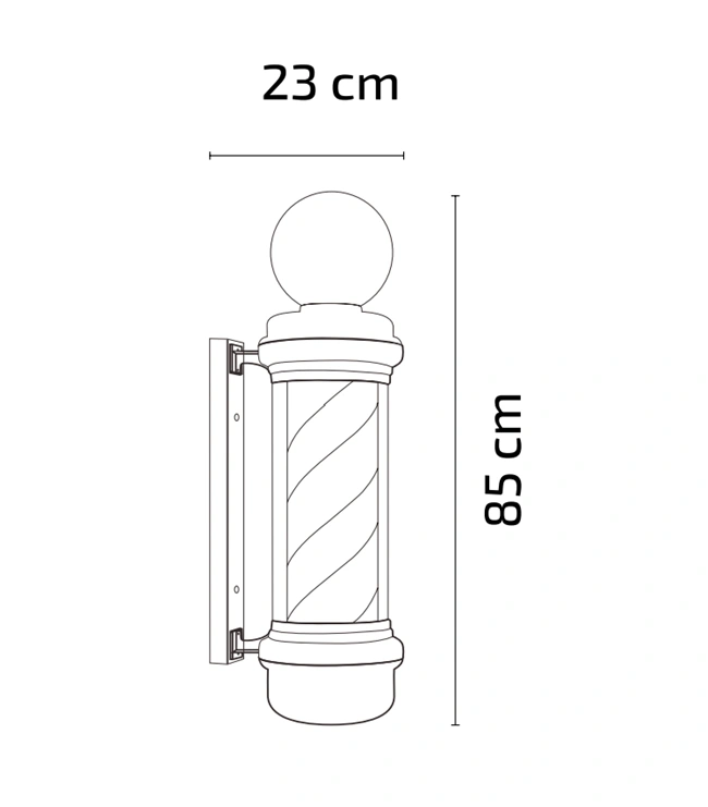 Enseigne barbier lumineuse – Barber pole professionnel – Enseigne salon de coiffure – Signalétique barbershop – Lampe barber rotative – Enseigne LED barbier – Accessoire façade salon – Barber pole extérieur – Enseigne coiffure rétro – Matériel barbier haut de gamme