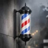 Enseigne barbier lumineuse – Barber pole professionnel – Enseigne salon de coiffure – Signalétique barbershop – Lampe barber rotative – Enseigne LED barbier – Accessoire façade salon – Barber pole extérieur – Enseigne coiffure rétro – Matériel barbier haut de gamme