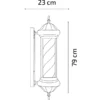 Enseigne barbier lumineuse – Barber pole professionnel – Enseigne salon de coiffure – Signalétique barbershop – Lampe barber rotative – Enseigne LED barbier – Accessoire façade salon – Barber pole extérieur – Enseigne coiffure rétro – Matériel barbier haut de gamme