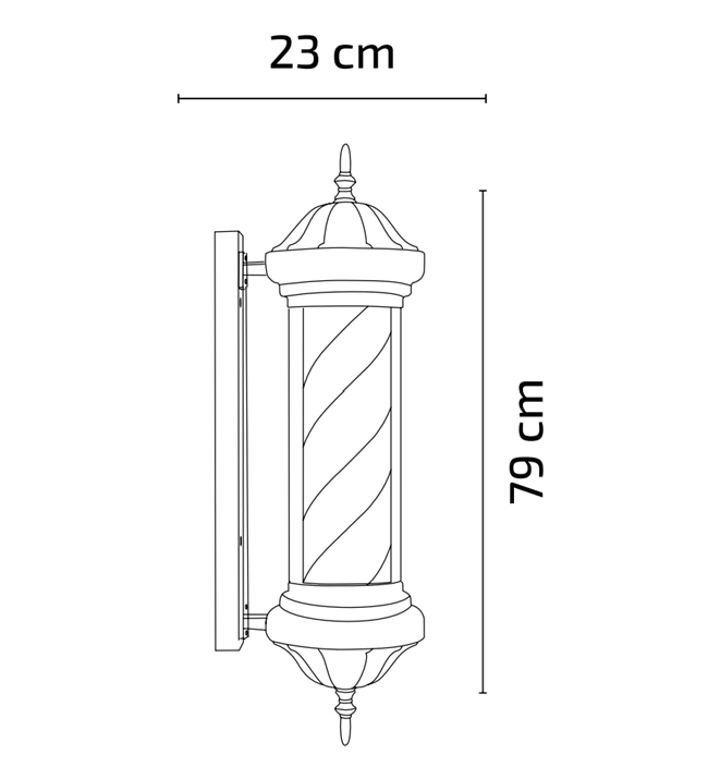 Enseigne barbier lumineuse – Barber pole professionnel – Enseigne salon de coiffure – Signalétique barbershop – Lampe barber rotative – Enseigne LED barbier – Accessoire façade salon – Barber pole extérieur – Enseigne coiffure rétro – Matériel barbier haut de gamme