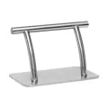 Hairstyling footrest - professional hairstyling equipment - Gabbiano L005S silver footrest - hairdressing salon supplies -
