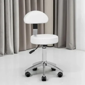 Tabouret esthétique Am-304 Blanc (1) tabouret esthétique professionnel - siège esthéticienne ergonomique - tabouret de soin hydraulique - mobilier salon de beauté - tabouret professionnel pivotant - siège de massage à roulettes - tabouret manucure pédicure - équipement institut esthétique - tabouret assise matelassée - mobilier esthétique haut de gamme - tabouret de coiffure professionnel - tabouret esthétique à roulettes - tabouret selle de cheval - siège assis debout professionnel - mobilier de coiffure et esthétique - tabouret ergonomique avec dossier - réglage hauteur vérin à gaz - mousse haute densité résiliente - piétement chrome étoile - roulettes anti-cheveux - tabouret de coupe coiffeur - tabouret pour tatoueur - siège de massage et soin - tabouret manucure et pédicure - revêtement simili-cuir lavable