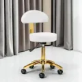 Professional aesthetic stool - Ergonomic beautician seat - Hydraulic treatment stool - Beauty salon furniture - Professional swivel stool - Wheeled massage seat - Manicure pedicure stool - Aesthetic institute equipment - Padded seat stool - High-end aesthetic furniture - Professional hairdressing stool - Wheeled aesthetic stool - Saddle stool - Professional sit-stand seat - Hairdressing and beauty furniture - Ergonomic stool with backrest - Gas lift height adjustment - High-density resilient foam - Chrome star base - Anti-hair casters - Hairdresser cutting stool - Tattoo artist stool - Massage and treatment seat - Manicure and pedicure stool - Washable faux leather upholstery