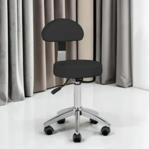 Tabouret esthétique Am-304 Noir (1) tabouret esthétique professionnel - siège esthéticienne ergonomique - tabouret de soin hydraulique - mobilier salon de beauté - tabouret professionnel pivotant - siège de massage à roulettes - tabouret manucure pédicure - équipement institut esthétique - tabouret assise matelassée - mobilier esthétique haut de gamme - tabouret de coiffure professionnel - tabouret esthétique à roulettes - tabouret selle de cheval - siège assis debout professionnel - mobilier de coiffure et esthétique - tabouret ergonomique avec dossier - réglage hauteur vérin à gaz - mousse haute densité résiliente - piétement chrome étoile - roulettes anti-cheveux - tabouret de coupe coiffeur - tabouret pour tatoueur - siège de massage et soin - tabouret manucure et pédicure - revêtement simili-cuir lavable