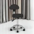 Professional aesthetic stool - Ergonomic beautician seat - Hydraulic treatment stool - Beauty salon furniture - Professional swivel stool - Wheeled massage seat - Manicure pedicure stool - Aesthetic institute equipment - Padded seat stool - High-end aesthetic furniture - Professional hairdressing stool - Wheeled aesthetic stool - Saddle stool - Professional sit-stand seat - Hairdressing and beauty furniture - Ergonomic stool with backrest - Gas lift height adjustment - High-density resilient foam - Chrome star base - Anti-hair casters - Hairdresser cutting stool - Tattoo artist stool - Massage and treatment seat - Manicure and pedicure stool - Washable faux leather upholstery