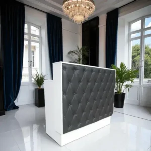 caisse de réception Théodore - Meuble d'accueil Théodore - Comptoir de réception pour salon de coiffure - Comptoir d'accueil Théodore - mobilier de coiffure professionnel - Comptoir caisse Théodore