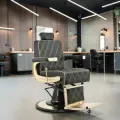 professional barber chair - luxury barber chair - barber chair - vintage barbershop chair - high-end barber furniture - professional hair salon chair - hydraulic barber chair - tufted barber chair - sturdy barber chair - gold design barber chair - luxury retro barber chair - premium barbershop equipment - comfort barber chair - adjustable barber chair - gold aluminum barber chair