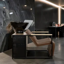 bac à shampoing - bac coiffure ergonomique - meuble lavage salon - vasque céramique basculante - bac shampoing compact - fauteuil lavage professionnel - structure polypropylène résistante - siège réglable salon - bac lavage noir premium - équipement coiffure durable - bac shampoing confortable - mobilier salon coiffure - bac lavage haute qualité - vasque profonde ergonomique - bac shampoing design moderne
