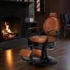 Fauteuil Barbier Vintage Check - fauteuil de coiffure barbier - Chaise de coiffure Barbier - mobilier de coiffure professionnel - Fauteuil de Barbier - barbershop - barbier - groupe coiff - mobicoiff - mobilier barber - groupe coiff - malys