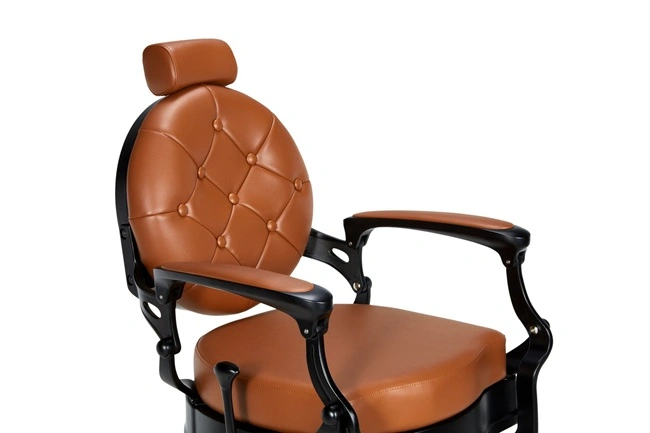 Fauteuil Barbier Vintage Check - fauteuil de coiffure barbier - Chaise de coiffure Barbier - mobilier de coiffure professionnel - Fauteuil de Barbier - barbershop - barbier - groupe coiff - mobicoiff - mobilier barber - groupe coiff - malys