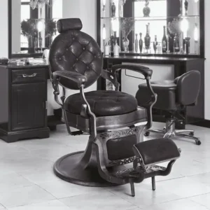 Fauteuil Barbier Vintage CLINT B - fauteuil de coiffure vintage CLINT B - Chaise barbier vintage CLINT B - Mobilier de coiffure professionnel