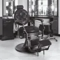 CLINTB Fauteuil Barbier Vintage CLINT B - fauteuil de coiffure vintage CLINT B - Chaise barbier vintage CLINT B - Mobilier de coiffure professionnel