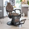 Fauteuil Barbier Vintage CLINT BR - fauteuil de coiffure vintage CLINT BR - Chaise barbier vintage CLINT BR - Mobilier de coiffure professionnel