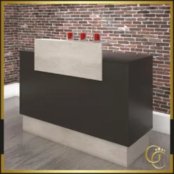 Comptoir Caisse Thierry -Meuble de réception Thierry -comptoir d'accueil Thierry - mobilier de coiffure professionnel - comptoir caisse salon de coiffure