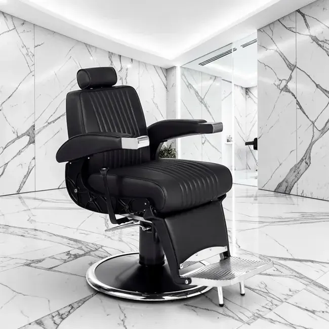 Fauteuil Barbier Vintage Hugo - Chaise Barbier Vintage Hugo - Fauteuil de coiffure Barbier Hugo - Chaise de coiffure Barbier Hugo - mobilier de coiffure professionnel - groupe coiff - mobicoiff - malys