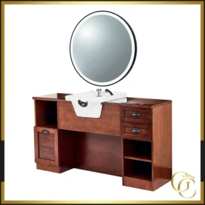 JULES BR01 Barber Styling Station - JULES BR01 vintage barber styling station - JULES BR01 Hair Salon Styling Station - JULES BR01 hairdressing station - Professional Hair Salon Furniture