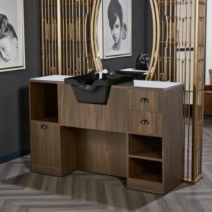 Barber furniture OKE 4B - Vintage Barber Styling Unit OKE 4B - Professional Hair Salon Furniture - Vintage styling station OKE 4B - Special barber furniture