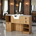 OKE 4BR Barber Furniture - OKE 4BR Vintage Barber Styling Unit - Professional Hair Salon Furniture - OKE 4BR Vintage Styling Station - OKE BR Special Barber Furniture