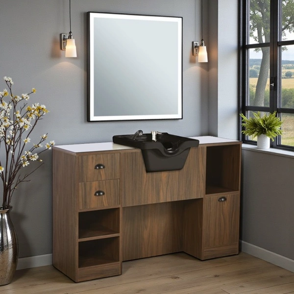 Barber Station Oke 9B - Vintage Styling Station Oke 9B - Vintage Barber Furniture Oke 9B - Vintage Hair Salon Furniture Oke 9B - professional hair salon furniture