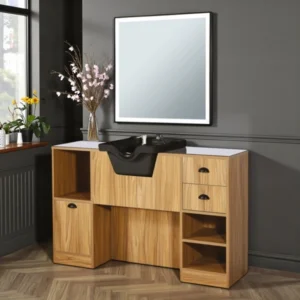 Barber Station Oke 9BR - Vintage Styling Station Oke 9BR - Vintage Barber Furniture Oke 9BR - Vintage Hair Salon Furniture Oke 9BR - professional hair salon furniture