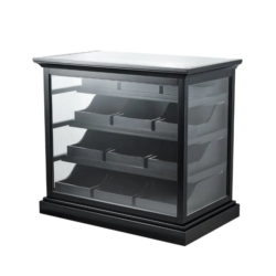 RENO Product Display (3) beauty product display – cosmetic display unit – professional salon showcase – high-end aesthetic display – cosmetic unit with drawers – institute product showcase – glass beauty display – professional reception furniture – elegant cosmetic showcase – spa product display – beauty storage unit – premium exhibition showcase – black cosmetic display – classic aesthetic unit – wellness product showcase – professional 12-drawer display – designer cosmetic unit – beauty salon showcase – high-end product display – institute display unit