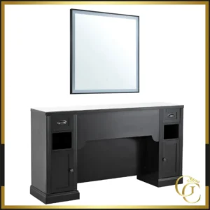 Poste de Coiffage Barbier William 9B - Coiffeuse barbier vintage William 9B - poste de coiffage barbier William 9B - Mobilier de coiffure professionnel - Coiffeuse barbier vintage William 9B