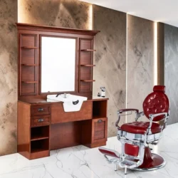 JULES (2) JULES vintage styling station - JULES Hair Salon Styling Station - JULES vintage barber styling station - Professional Hair Salon Furniture - JULES hairdressing station