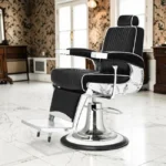 Fauteuil Barbier Vintage Mustang - fauteuil de coiffure vintage Mustang - Fauteuil barbier anti-feu M2 - Fauteuil de coiffure anti-feu M2 - Mobilier de coiffure haut de gamme