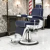 Fauteuil Barbier Vintage Mustang - fauteuil de coiffure vintage Mustang - Fauteuil barbier anti-feu M2 - Fauteuil de coiffure anti-feu M2 - Mobilier de coiffure haut de gamme