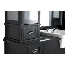 William 1B (8) Barber styling station – professional barber furniture – vintage barber station – hair salon furniture – high-end barber dressing table – retro barbershop furniture – barber workstation – solid wood hair styling furniture – elegant styling station – premium barbershop furniture