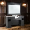 poste de coiffage barbier – meuble barbier professionnel – station de coiffure vintage – mobilier salon de coiffure – coiffeuse barbier haut de gamme – meuble barbershop rétro – poste de travail barbier – meuble de coiffure bois massif – station de coiffage élégante – mobilier barbershop premium