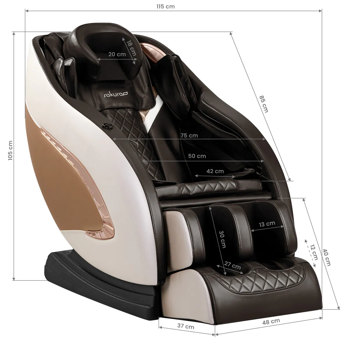 Fauteuil de massage sakura classique 305 Brown - Fauteuil de massage professionnel - Fauteuil de massage SPA - Fauteuil de massage haut de gamme - Mobilier esthétique professionnel