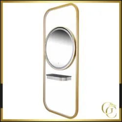 Calypso LED Wall-Mounted Styling Station - LED wall-mounted styling station for hair salon - high-end hairdressing furniture - Calypso LED mirror styling station - Calypso LED wall-mounted styling station with lighting