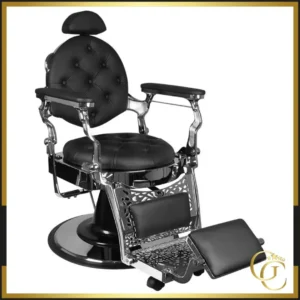 Fauteuil de Barbier Giulio Silver - chaise Barbier Giulio Silver - Fauteuil de coiffure Giulio Silver - chaise de coiffure Giulio Silver- mobilier de coiffure haut de gamme