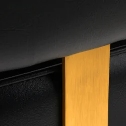 Linz-NQ GB (10) Professional barber chair - Luxury salon chair - Hair salon furniture - Black and gold barber chair - Hydraulic salon chair - Hair salon equipment - Ergonomic barber chair - Designer salon chair - High-end barber chair - Modern salon furniture