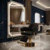 fauteuil de coiffure professionnel – chaise de coiffure luxe – mobilier salon de coiffure – fauteuil coiffure noir or – chaise hydraulique salon – équipement salon de coiffure – fauteuil coiffure ergonomique – chaise de coiffure design – fauteuil coiffure haut de gamme – mobilier coiffure moderne
