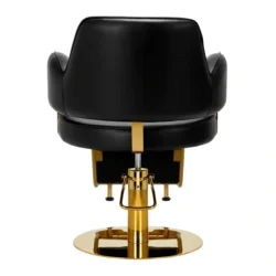 Linz-NQ GB (5) Professional barber chair - Luxury salon chair - Hair salon furniture - Black and gold barber chair - Hydraulic salon chair - Hair salon equipment - Ergonomic barber chair - Designer salon chair - High-end barber chair - Modern salon furniture