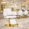 fauteuil de coiffure professionnel – chaise de coiffure luxe – mobilier salon de coiffure – fauteuil coiffure noir or – chaise hydraulique salon – équipement salon de coiffure – fauteuil coiffure ergonomique – chaise de coiffure design – fauteuil coiffure haut de gamme – mobilier coiffure moderne