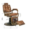 Fauteuil de Barbier The Boss BR - chaise Barbier Vintage The Boss BR - Fauteuil de coiffure Barbier The Boss BR - chaise de coiffure Barbier The Boss BR - mobilier de coiffure haut de gamme - barbershop - barbier