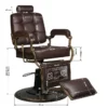 Fauteuil de Barbier The Boss Brun - chaise Barbier Vintage The Boss BR - Fauteuil de coiffure Barbier The Boss brun - chaise de coiffure Barbier The Boss brun - mobilier de coiffure haut de gamme - barbershop - barbier