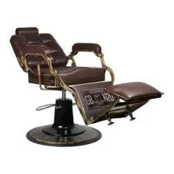 The Boss Brown Barber Chair - Vintage The Boss BR Barber Chair - The Boss Brown Barber Styling Chair - The Boss Brown Barber Styling Chair - High-End Barber Furniture - Barbershop - Barber