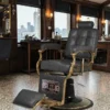 Fauteuil de Barbier The Boss Old black - chaise Barbier Vintage The Boss BR - Fauteuil de coiffure Barbier The Boss Old black - chaise de coiffure Barbier The Boss Old black - mobilier de coiffure haut de gamme - barbershop - barbier