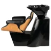 Bac à shampooing professionnel - Bac de lavage coiffure - Meuble pour salon de coiffure - Mobilier de coiffure design - Fauteuil de lavage ergonomique - Mobilier de coiffure haut de gamme - meuble pour salon de coiffure - Bac à shampoing doré et noir - Équipement de coiffure professionnel