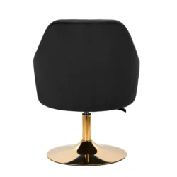 Alice BG (5) professional makeup chair – black velvet aesthetic chair – gold base beauty chair – adjustable makeup chair – rotating aesthetic armchair – quilted velvet chair – luxury beauty salon furniture – ergonomic makeup chair – modern design aesthetic chair – black and gold makeup armchair – premium beauty studio chair – comfortable aesthetic armchair – swivel makeup chair – high-end aesthetic furniture – elegant black velvet armchair – height-adjustable makeup chair – quilted backrest beauty chair – professional salon aesthetic chair – decorative makeup armchair – black velvet gold base chair