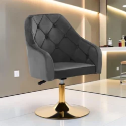 Alice GRG (1) fauteuil de maquillage professionnel – chaise esthétique velours noir – fauteuil beauté base dorée – chaise de maquillage réglable – fauteuil esthétique rotatif – chaise velours matelassé – mobilier salon de beauté luxe – fauteuil maquillage ergonomique – chaise esthétique design moderne – fauteuil maquillage noir doré – chaise studio beauté premium – fauteuil esthétique confortable – chaise de maquillage pivotante – mobilier esthétique haut de gamme – fauteuil velours noir élégant – chaise maquillage réglable en hauteur – fauteuil beauté dossier matelassé – chaise esthétique pour salon professionnel – fauteuil maquillage décoratif – chaise velours noir base or