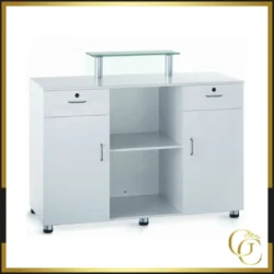 Comptoir caisse Bristol - Meuble de réception Bristol - Comptoir d'accueil Bristol - mobilier de coiffure haut de gamme - comptoir réception pour salon de coiffure