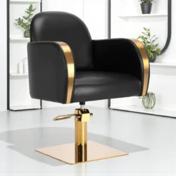 Fauteuil Garance Gold Fauteuil de Coiffure Garance - Chaise de Coiffure Garance - Fauteuil pour salon de Coiffure - chaise pour salon de coiffure - mobilier de coiffure haut de gamme